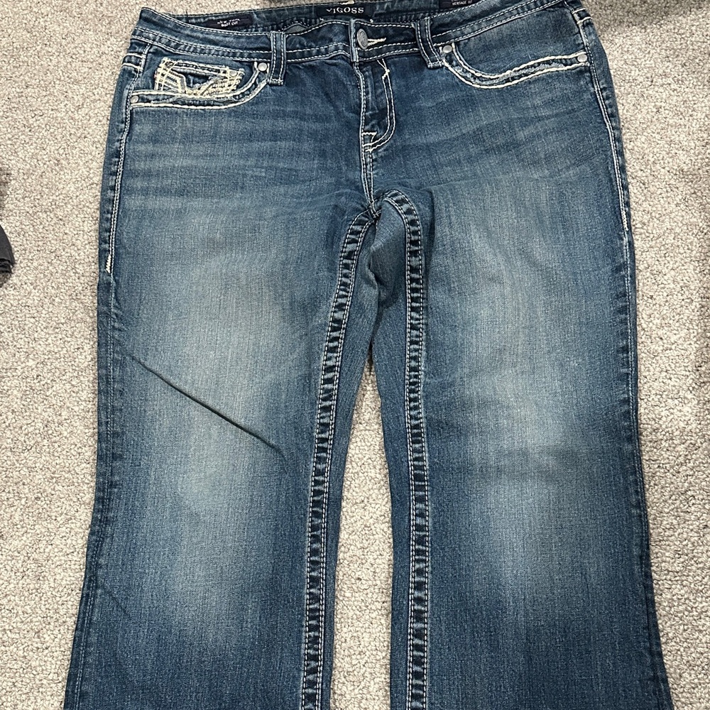 Vigoss Women's Embellished Blue Jeans S13/14 L31 Heritage Fit Boot Cut - Picture 9 of 9